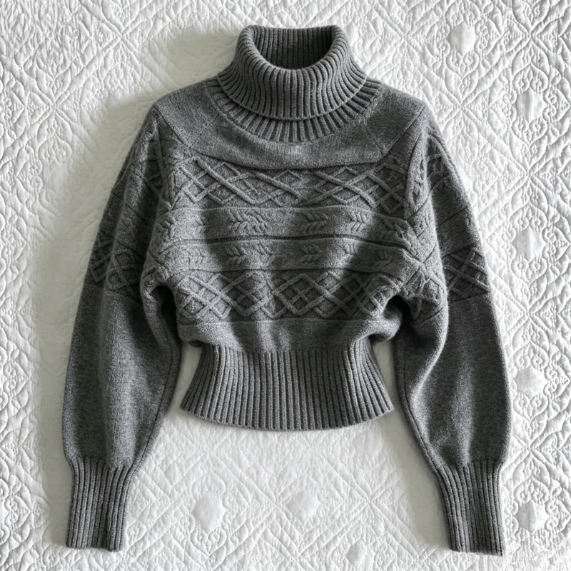 Winter Clothing Aesthetic - Autumn Winter Women Y2K Turtleneck Pullover