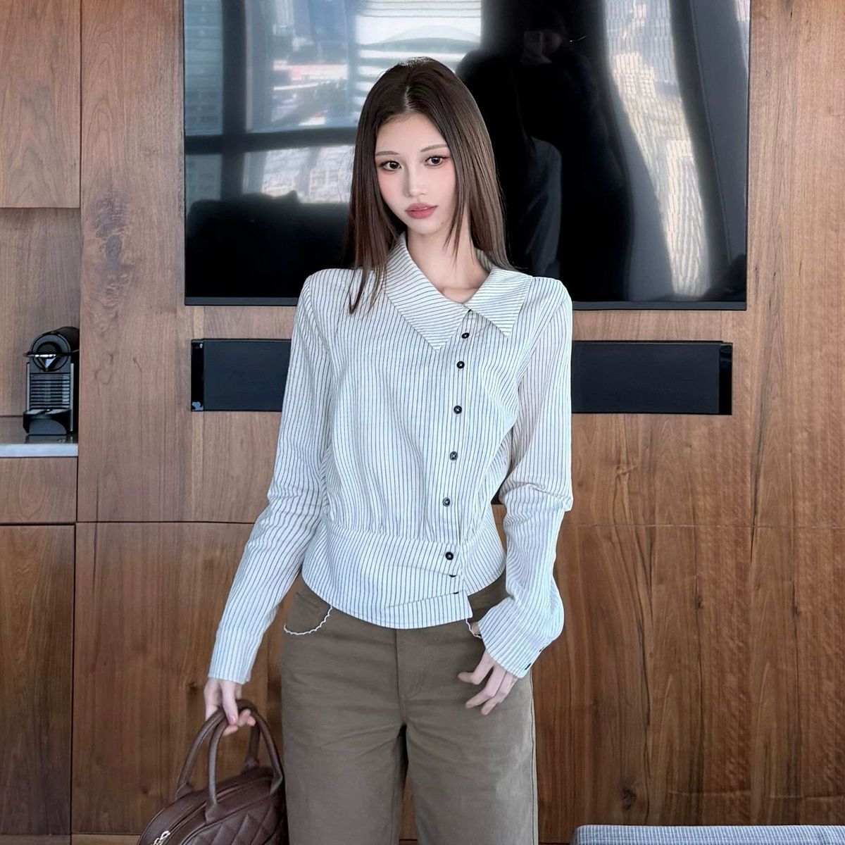 Winter Clothing Aesthetic - Aesthetic Stripe Harajuku T shirt Women