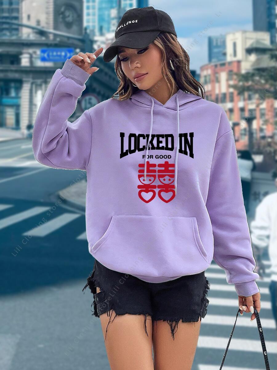 Winter Clothing Aesthetic - Funny Letter Print Hoodies Women Tops