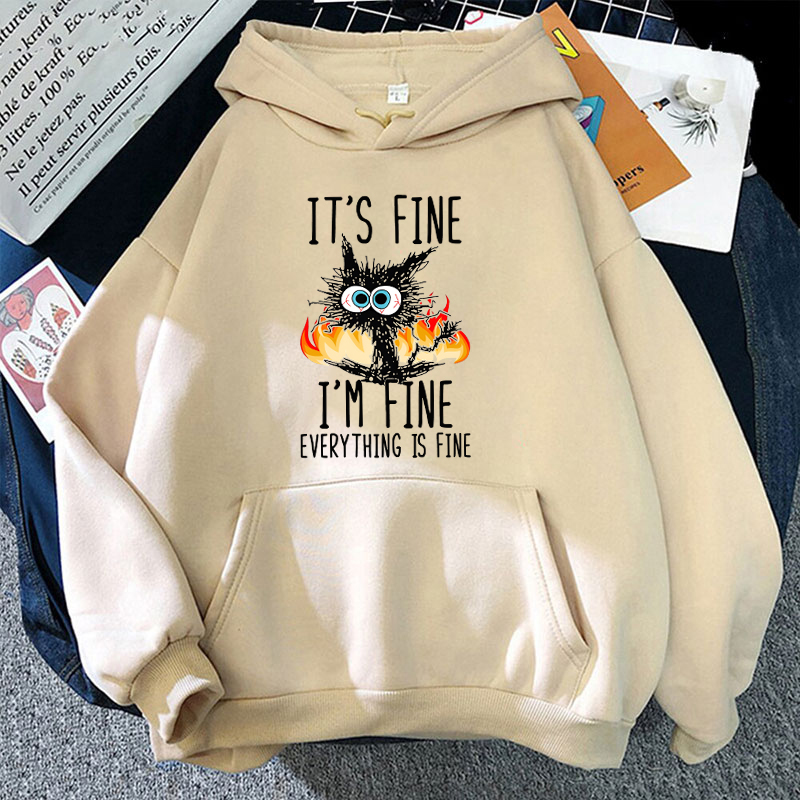 Winter Clothing For Plus Size Women - 2025 Plus Size Cat Its Fine