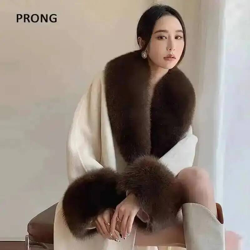 Winter Clothing Color - 100% Real Fox Fur Collar Winter