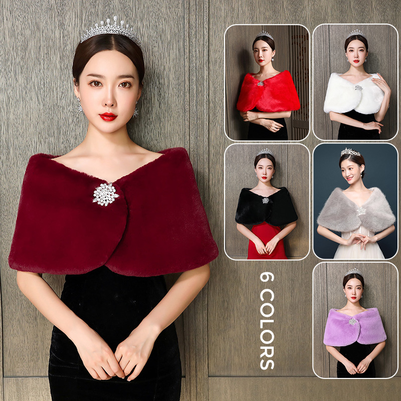 Winter Clothing Color - Phụ Nữ Cô Dâu Khăn Choàng