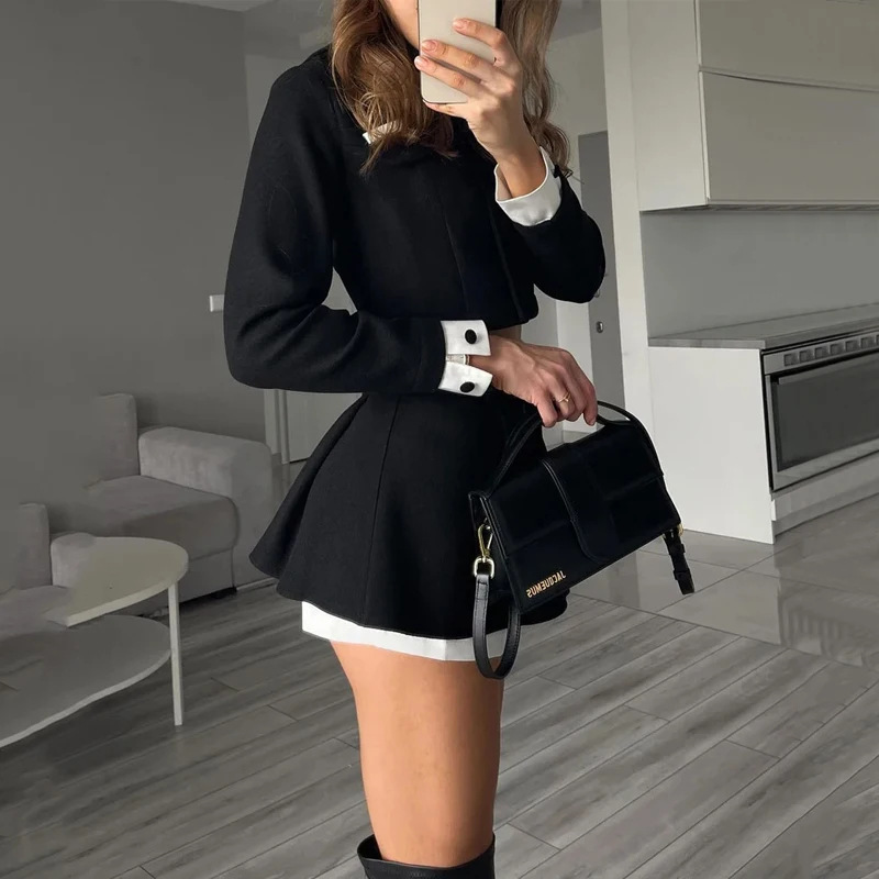 TARUXY Tweed Shorts Skirt Two  - đánh giá và giá Winter Clothing Color