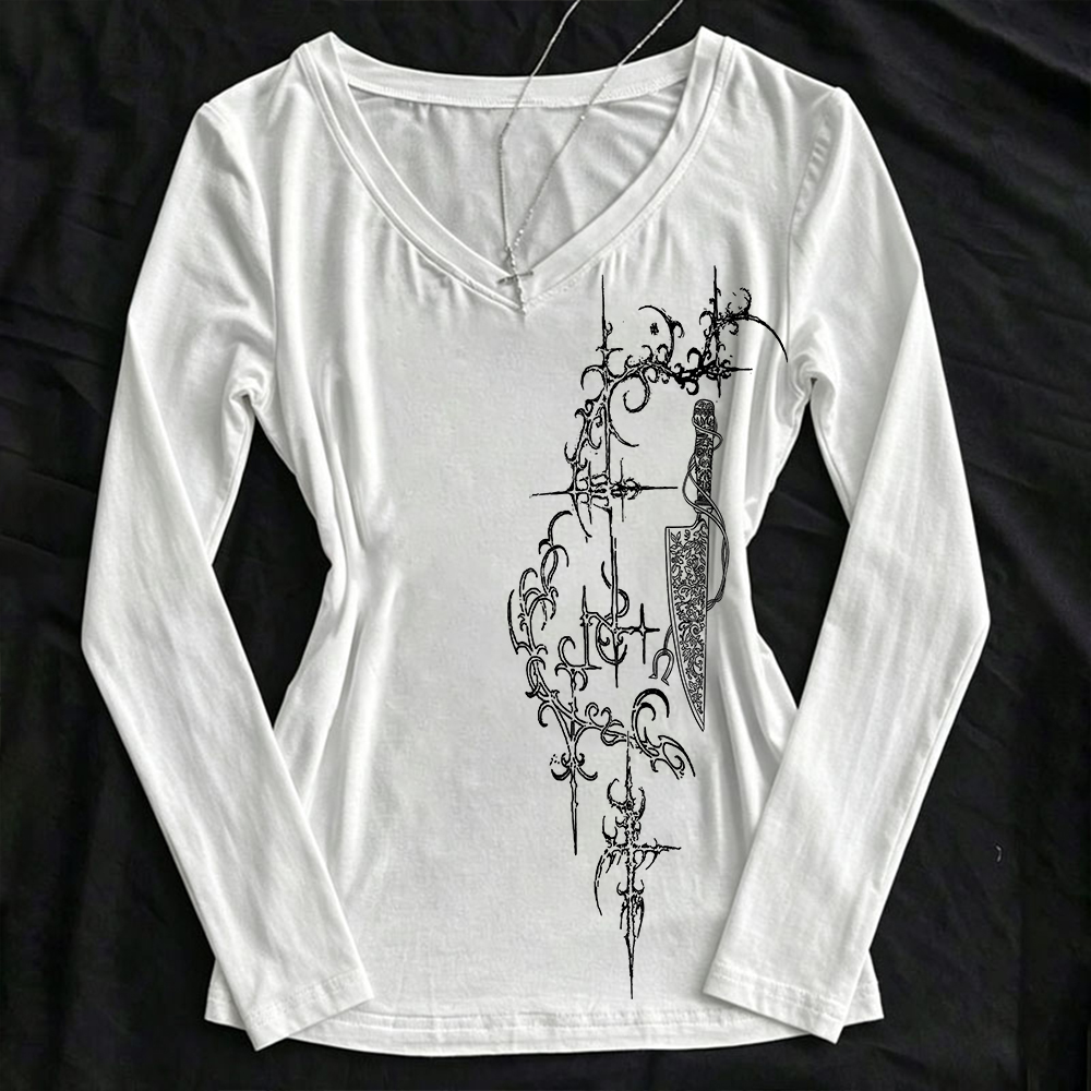 Punk girls Women Long-sleeve C - đánh giá và giá Winter Clothing Aesthetic