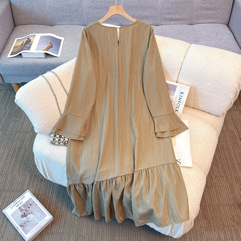 Elegant Vintage O-neck solid l - đánh giá và giá Winter Clothing For Plus Size Women