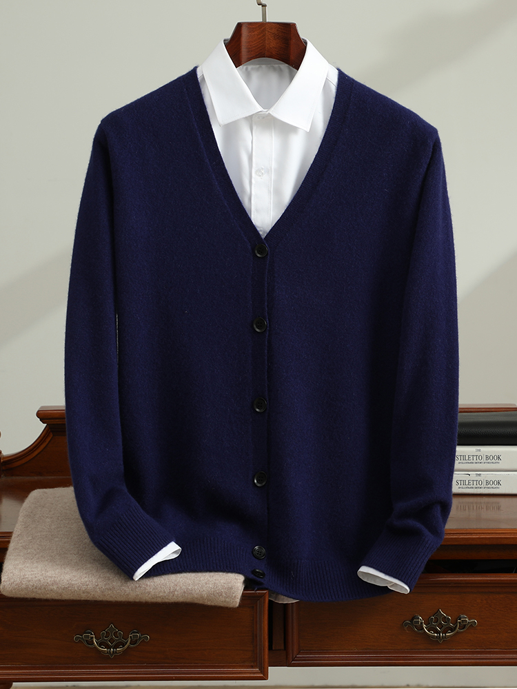 100% Goat Cashmere Men's Cardi - đánh giá và giá Quality Winter Clothing Jacket