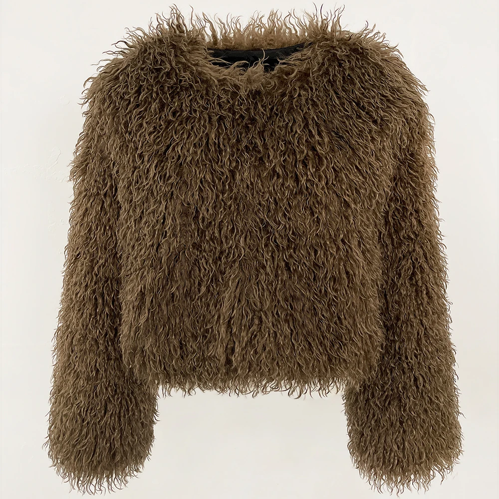 Faux Fur Coat Solid Color Wome - đánh giá và giá Winter Clothing Manufacturers