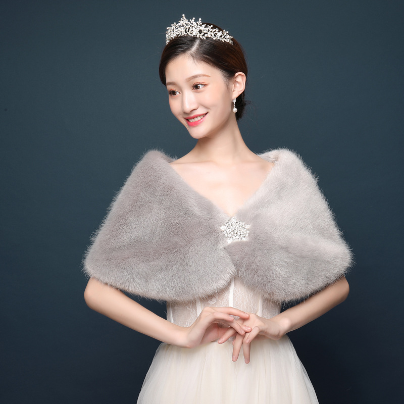 Phụ Nữ Cô Dâu Khăn Choàng Cưới - đánh giá và giá Winter Clothing Color