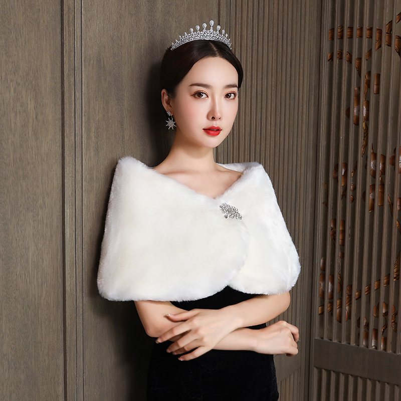 Phụ Nữ Cô Dâu Khăn Choàng Cưới - đánh giá và giá Winter Clothing Color